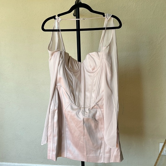 House of CB ISRA CRYSTAL SATIN CORSET MINI DRESS NWOT size M - Picture 5 of 16